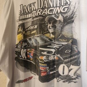 Jack Daniels Racing White T-Shirt This Is Worn But Still Has Life